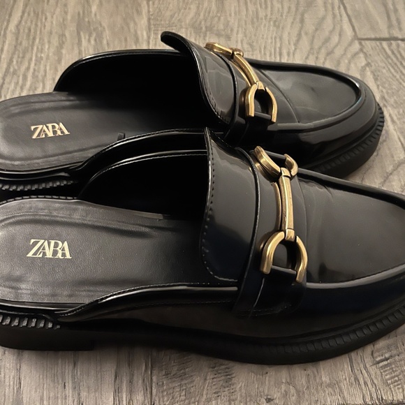 Zara Metal Bit Open Back Loafers - Picture 2 of 5